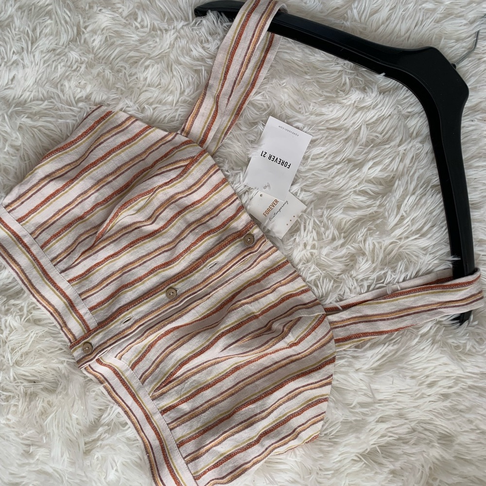 BRAND NEW Forever 21 Striped Crop top